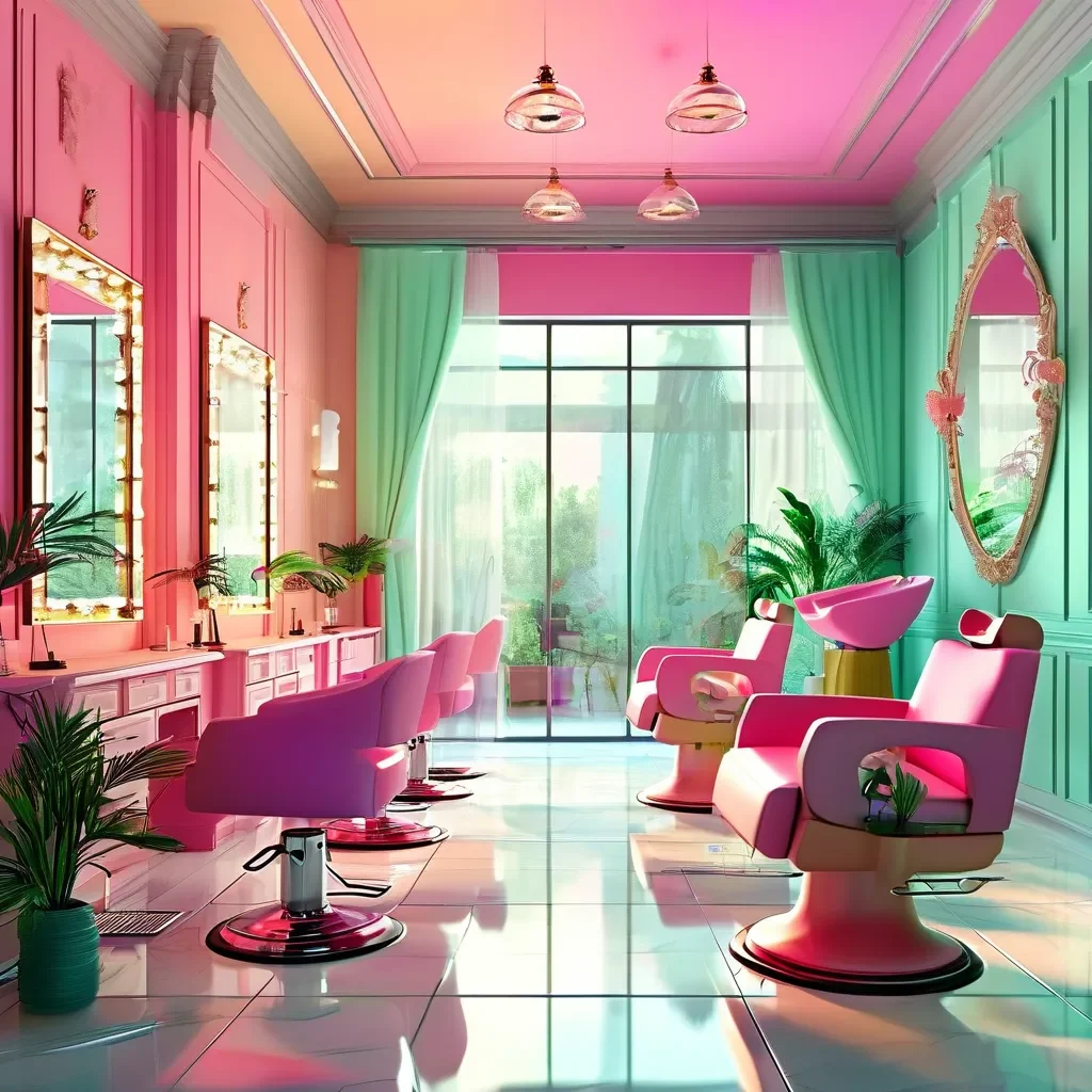 beautiful hair salon