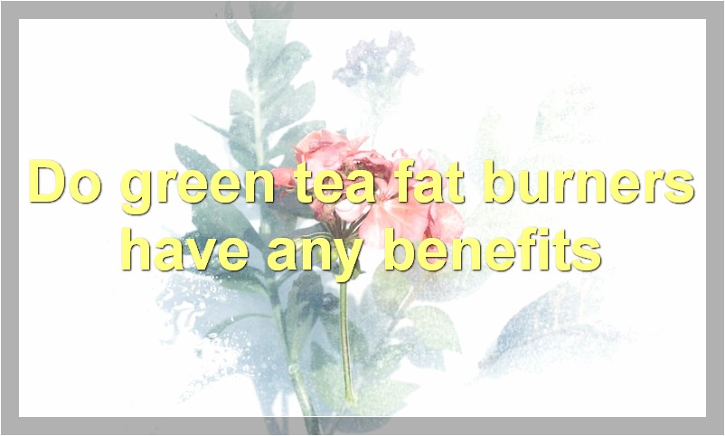 Do green tea fat burners have any benefits