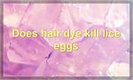 Does hair dye kill lice eggs