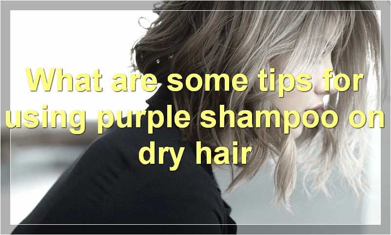 What are some tips for using purple shampoo on dry hair