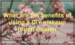 What are the benefits of using a DIY makeup brush cleaner