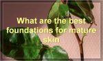 What are the best foundations for mature skin
