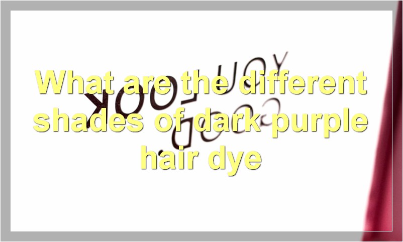 What are the different shades of dark purple hair dye