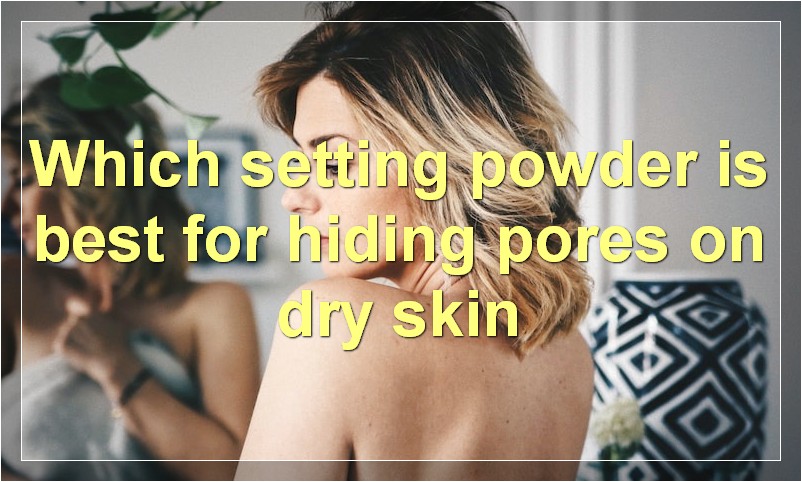 Which setting powder is best for hiding pores on dry skin