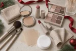 holiday makeup color and touch-up setup