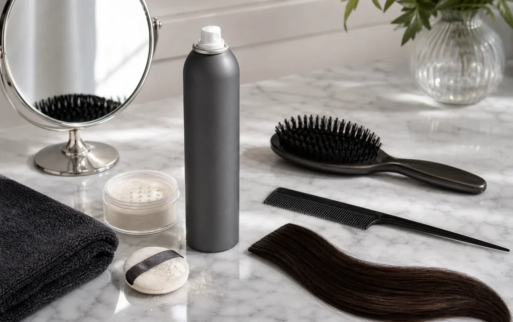 dry shampoo for dark hair residue control tools