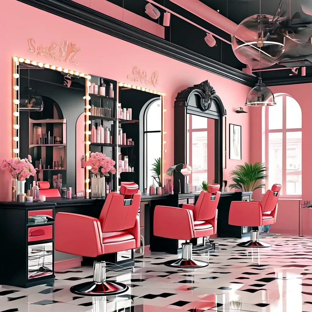 beautiful hair salon