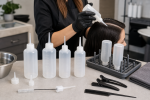 Unbranded hair care setup for Hair Applicator Bottles: Nozzle Size, Markings, and Cleaning