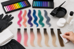 Unbranded hair color setup for Hair Chalk: Finish, Transfer, Fade, and Removal Guide