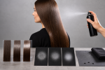 Unbranded hair care setup for Hair Shine Sprays: Droplet Size, Finish, and Surface Overspray