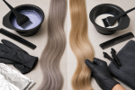 Unbranded hair color setup for Hair Toner vs Gloss: Tone Adjustment, Shine, and Commitment