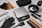 Unbranded hair color setup for How to Choose and Use Digital Scales for Hair Color at Home