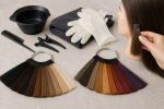 Unbranded hair color setup for How to Choose and Use Hair Color Swatch Rings at Home