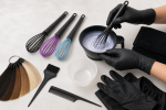 Unbranded hair color setup for How to Choose and Use Silicone Whisks for Hair Color at Home