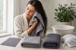 Unbranded hair care setup for Microfiber Hair Towels: Fabric Weight, Size, and Washing