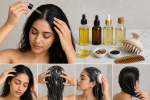 Unbranded hair care setup for Pre-Shampoo Scalp Oils: Formula, Application, and Wash-Out Guide