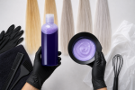 Unbranded hair color setup for Purple Shampoo vs Toner: Maintenance Product or Color Service?
