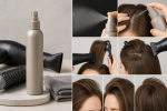Unbranded hair care setup for Root-Lift Sprays: Nozzle Control, Volume, and Drying Method