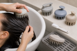 Unbranded hair care setup for Shampoo Brushes: Bristle Flex, Grip, Pressure, and Cleaning