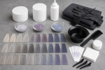 Unbranded hair color setup for Silver Hair Color Refreshers: Finish, Transfer, Fade, and Removal Guide