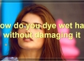 The Best Way To Dye Wet Hair