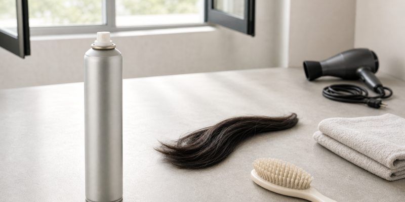 Aerosol Dry Shampoo: Spray Distance, Ventilation, and Flammability