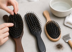 Boar-Bristle Hair Brushes: Bristle Blend, Density, and Cleaning