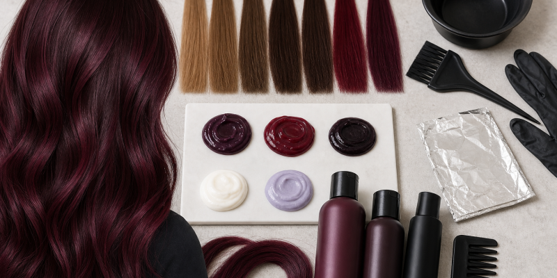 Burgundy Hair Color: Starting Level, Undertone, Formula, and Upkeep Guide