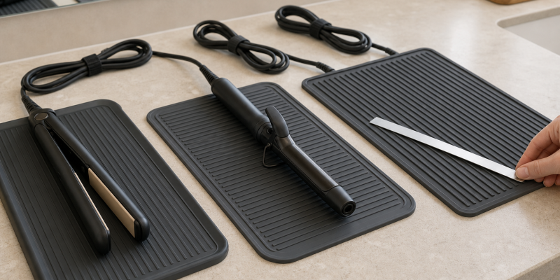 Heat-Resistant Styling Mats: Material, Size, and Countertop Protection