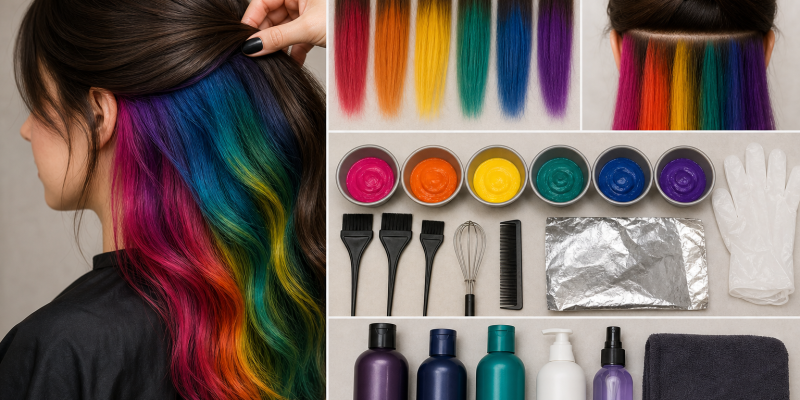 Hidden Rainbow Hair Color: Placement, Sectioning, and Upkeep Guide