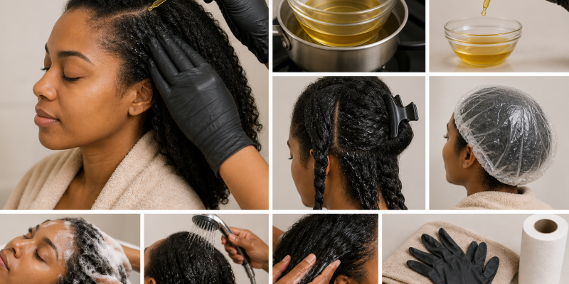 Hot Oil Hair Treatments: Temperature Control, Application, and Cleanup