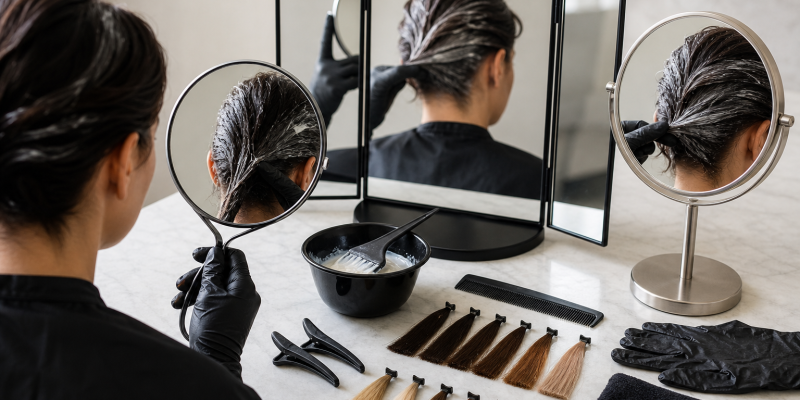 How to Choose and Use Mirrors for Checking Hair Color Coverage at Home