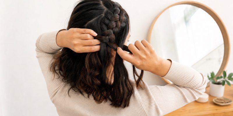 Dutch Braid Your Own Hair: Under-Cross Steps