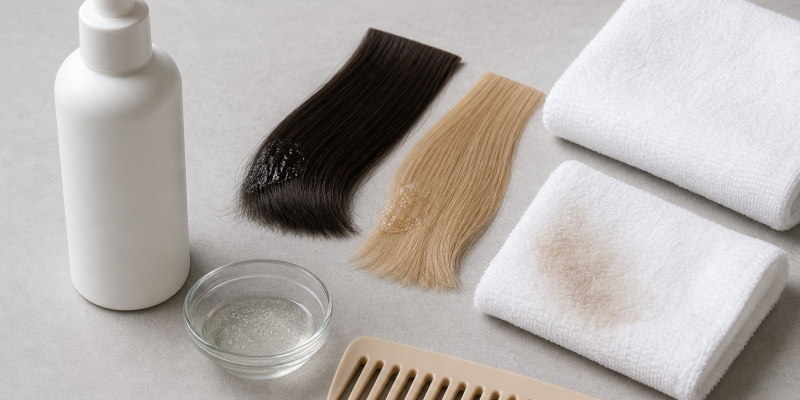 No-Rinse Hair Cleanser: Format, Soil Limits, and Towel Removal