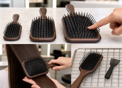Paddle Hair Brushes: Cushion, Pin Tips, Size, and Cleaning