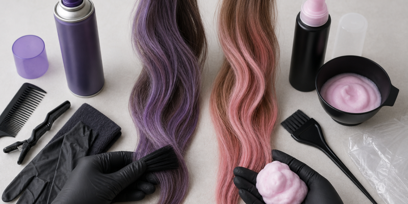 Temporary Color Spray vs Mousse: Application Control and Wash-Out